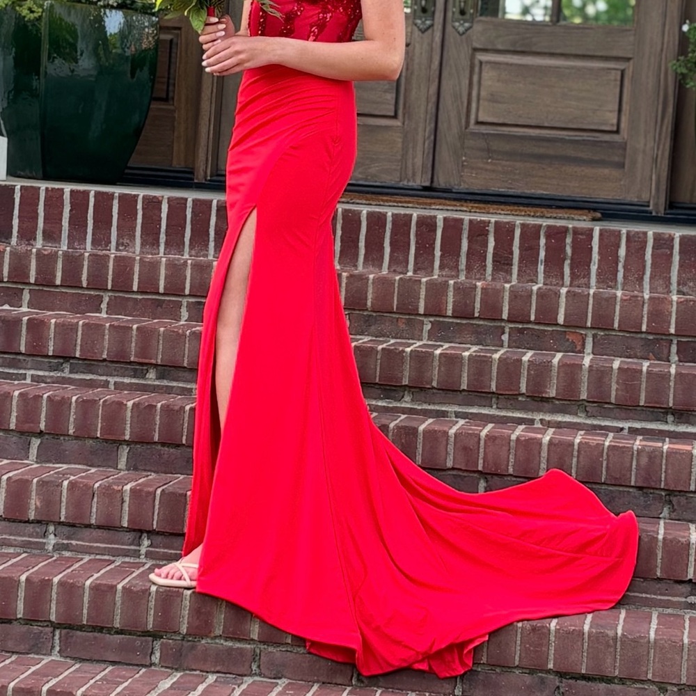 Ashley Lauren 11391 Red Prom Dress